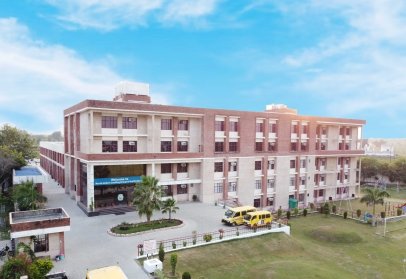Campus view of Allenhouse Public School Group in Jhansi.
